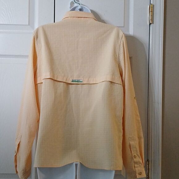 ExOfficio Insect Shield insect repellent button down shirt long sleeve yellow L - Picture 4 of 6